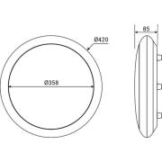 BRUMBERG Gavan LED-taklampa, IP65, vit Ø42cm