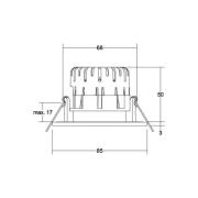 BRUMBERG BB20 inbyggd IP65 DALI nickel