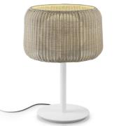 Bover Fora M - utomhusbordslampa, vit-beige