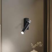 Euluna Nicanor spotlight till vägg, svart/krom