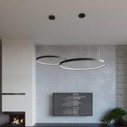 SOLLUX LIGHTING LED-hänglampa Rio 55, horisontell 3.000K svart