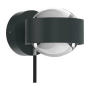 Top Light Puk Mini Wall+ LED, klara linser, antracit/krom