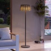 Les Jardins LED-solcellsgolvlampa Rop&Strip, höjdjusterbar, 500 lm