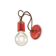 Ferroluce C665 vägglampa i vintagestil, röd