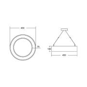 BRUMBERG Biro Circle Ring10 direkt CA Ø 45 cm vit 3000 K