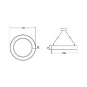 BRUMBERG Biro Circle Ring 3,5 direkt Ø 45cm CA vit 3000 K