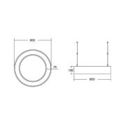 BRUMBERG Biro Circle Ring10 direkt Ø 60 cm DALI silver 840