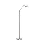 FISCHER & HONSEL LED-golvlampa Tallri, nickelfärgad, höjd 135 cm, CCT