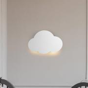 TK Lighting Cloud vägglampa, vit, stål, indirekt ljus, 38 x 27 cm