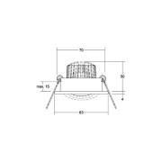 BRUMBERG LED infälld spotlight Berrie-R, RC dimbar, vit