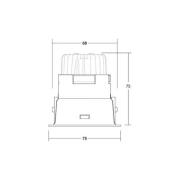 BRUMBERG LED infälld downlight Binato RC-dimbar 3000K vit