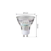 Arcchio LED-lampa GU10 4,7W 2700K 850lm glasuppsättning om 10