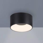 JUST LIGHT. LED-taklampa Tanika svart, Ø16cm, dimbar