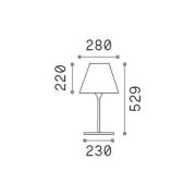 Ideallux Ideal Lux Arcadia bordslampa för utomhusbruk, antracit, höjd ...