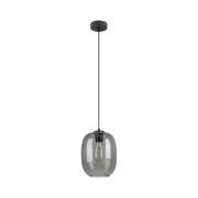 TK Lighting Elio pendellampa, glas, grafit, en lampa