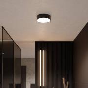 TEMAR LIGHTING Taklampa Cleo, Ø 20 cm, IP54, svart, metall, E27