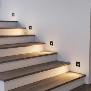 Molto Luce LED-inbyggnadslampa Wall 68R SQ, svart, aluminium, CCT