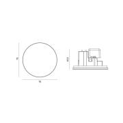 Molto Luce Inbyggnadslampa Wall 68R Glas RD, vit, aluminium, CCT