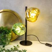 Eco-Light Canopus bordslampa guld/grön höjd 40 cm 2 lampor glas E14