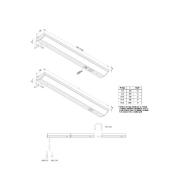 Hera ModuLite F LED-bänklampa, svart, 45 cm, 3.000 K, aluminium