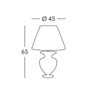 Kolarz Anfora bordslampa, krämfärgad, höjd 65 cm, glas