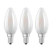 OSRAM LED-kronljus E14 Classic B 4W matt 3-pack