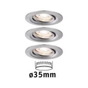 Paulmann Nova mini LED-inbyggnadsspot 3-pack järn