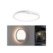 Paulmann LED-utomhusvägglampa Lamina, vit, sensor, IP44