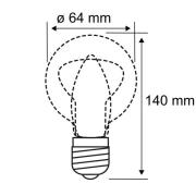 Paulmann E27 6,5 W 825 LED-rustiklampa ST64 guld