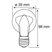 Paulmann LED-ljuskälla E14 4,8W glödtråd 2 700K dimbar