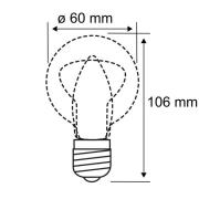 Paulmann LED-lampa E27 7W filamentlampa 2.700K klar 2-pack