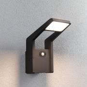 Paulmann LED utomhusvägglampa Juntea, aluminium, antracit, sensor