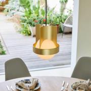 Tala pendellampa Loop Large, aluminium, LED-glob, guld