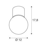 SLV Varyt badrumstaklampa, svart, aluminium, Ø 12 cm