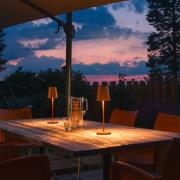 SLV LED-ackellykta Vinolina Two, rostfärgad, aluminium, Ø 11 cm