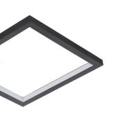 EGLO LED-taklampa Gafares, svart aluminium 33 cm fjärrkontroll CCT