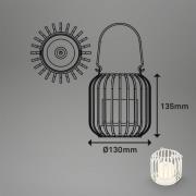 Briloner LED-batteribordslampa 7279 IP44 metallkorg vit