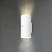 Briloner LED-batteridriven LED-utomhusvägglampa, vit, sensor, upp/ner