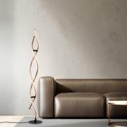 Paul Neuhaus LED-golvlampa Polina, guld, metall, dimbar