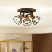 Lindby Arinthea takspotlight, 3 lampor, antracit, stål E14