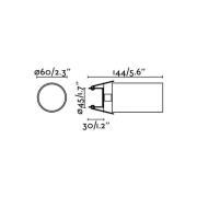 FARO BARCELONA Inbyggnadsspot Stan, vit, aluminium, Ø 6 cm