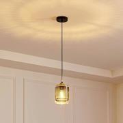 Lucande taklampa Sterzy, Ø 15 cm, grå, glas, E27