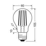 OSRAM traditionell glödlampa E27 2,2W filament 2 700K 470lm 2-pack