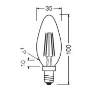 OSRAM LED-ljus matt E14 2,2W 2700K 470lm 2-pack