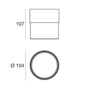 Linea Light Crumb LED-taklampa, svart, Ø 10,4 cm, järn, glas