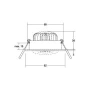 BRUMBERG LED-spot BB35 on/off anslutningsdosa texturerad vit