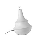 Karman utomhus golvlampa Lady D, höjd 66 cm, vit, glasfiber