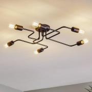 HELAM Taklampa Tube 6 lampor svart