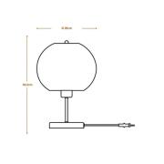 LEDVANCE Bordslampa Ball, brun, wellpapp, stål, E27
