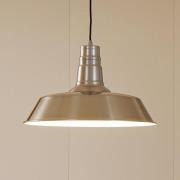 Lindby hänglampa Laylan, nickel/vit, Ø 46 cm, metall